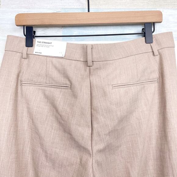 Ann Taylor The Straight Pants Brown Mid Rise Stretch Office Career Womens 8 - Picture 5 of 8